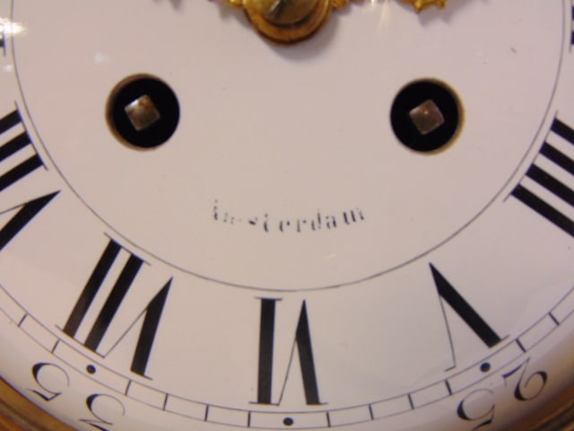 ANTIQUE VICTORIAN VEER AMSTERDAM MANTLE CLOCK - 4