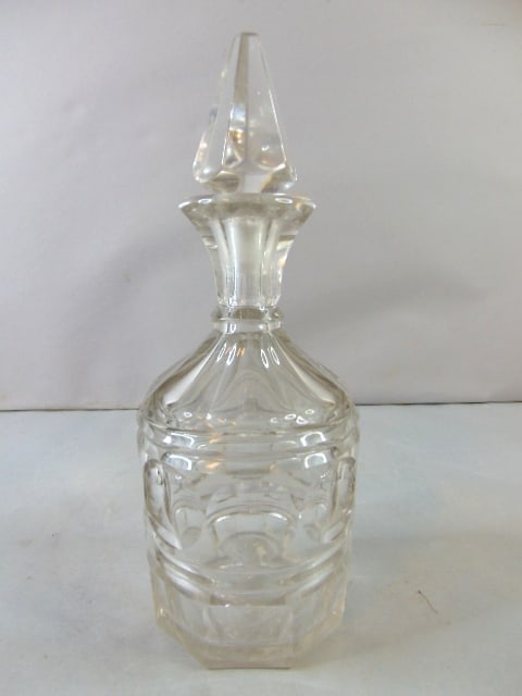 Lot of Vintage Pressed Glass Liquor/ Wine Decanters - 2