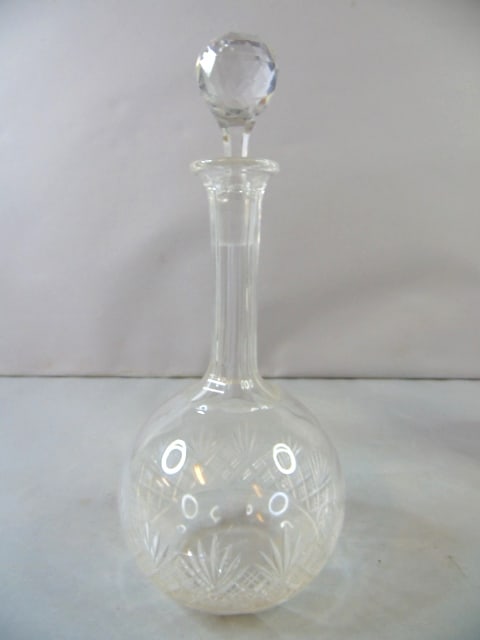 Lot of Vintage Pressed Glass Liquor/ Wine Decanters - 5