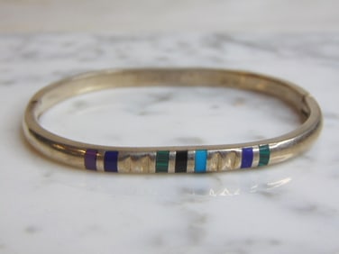 Womens Vintage Sterling Silver Modernist Bracelet