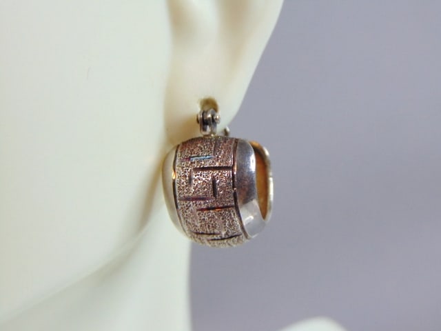 Womens Vintage Estate Sterling Silver Earrings: A PAIR OF WOMENS STERLING SILVER EARRINGS. EARRINGS WEIGH 6.6g AND MEASURES 3/4" LONG BY 3/4" WIDE. ANY OTHER QUESTIONS, PLEASE DO NOT HESITATE TO ASK. BE SURE TO CHECK OUT SOME OF MY OTHER GREAT ITEM
