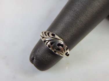Womens Vintage Estate Sterling Silver Filigree Ring
