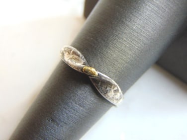 Womens Vintage Estate Sterling Silver Modernist Ring