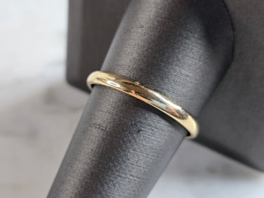 Mens Vintage Estate 14K Yellow Gold Artcarved Wedding Band Ring