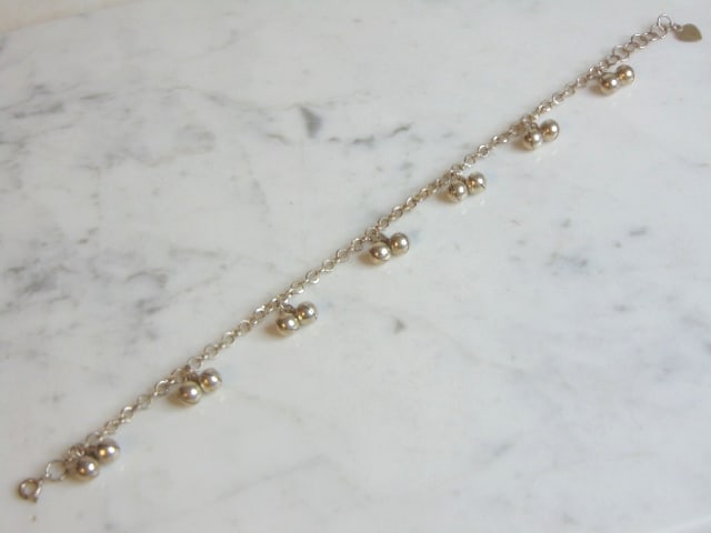 Womens Sterling Silver Charm Bracelet (1 of 3)