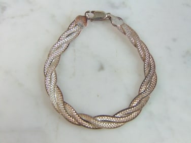 Womens Vintage Sterling Silver Modernist Bracelet