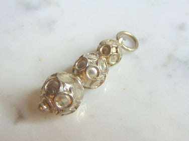 Womens Vintage Estate Sterling Silver Modernist Pendant