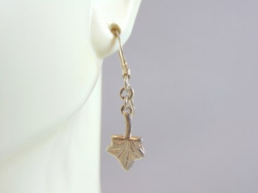 Womens Vintage Estate Sterling Silver Dangle Earrings