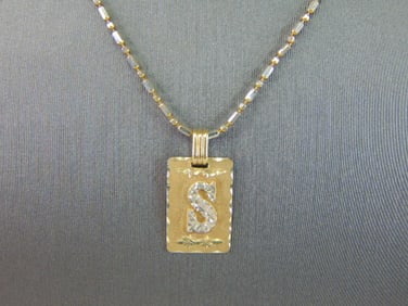 Womens Vintage Estate 14K Gold Necklace S Pendant