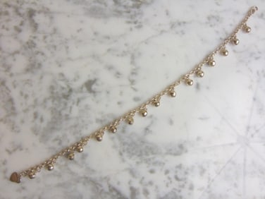 Womens Vintage Estate Sterling Silver Charm Bracelet