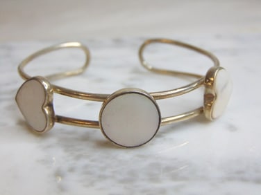 Womens Vintage Estate Sterling Silver Cuff Bracelet
