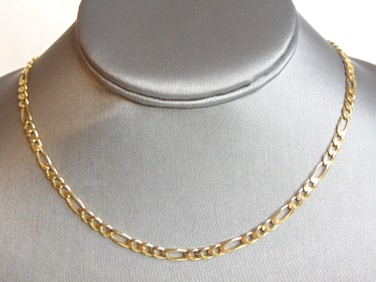 Womens Vintage Estate 14K Yellow Gold Chain Necklace