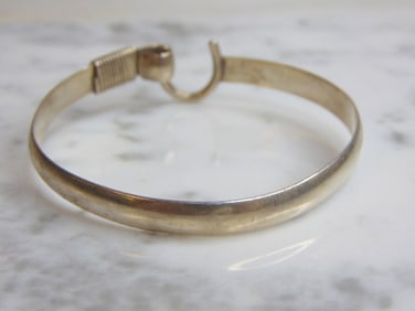 Womens Vintage Sterling Silver Modernist Bracelet