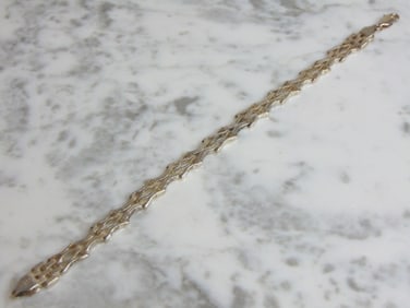 Womens Vintage Estate Sterling Silver Link Bracelet