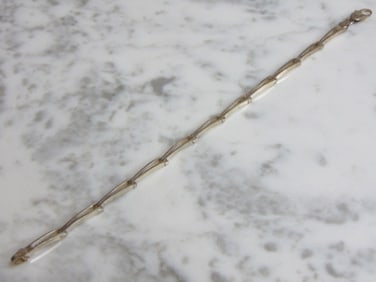 Womens Vintage Estate Sterling Silver Link Bracelet