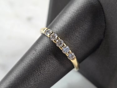 Womens Vintage Estate 14k Yellow Gold Diamond Ring