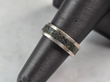 Womens Vintage Estate Sterling Silver Lapis Lazuli Stone Ring