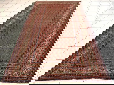 Vintage Estate Antique Handmade Middle Eastern Seraband Rug