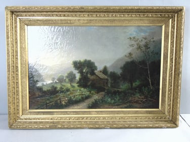 Vintage Antique Macgregor Charles Malcom Signed Painting On Canvas
