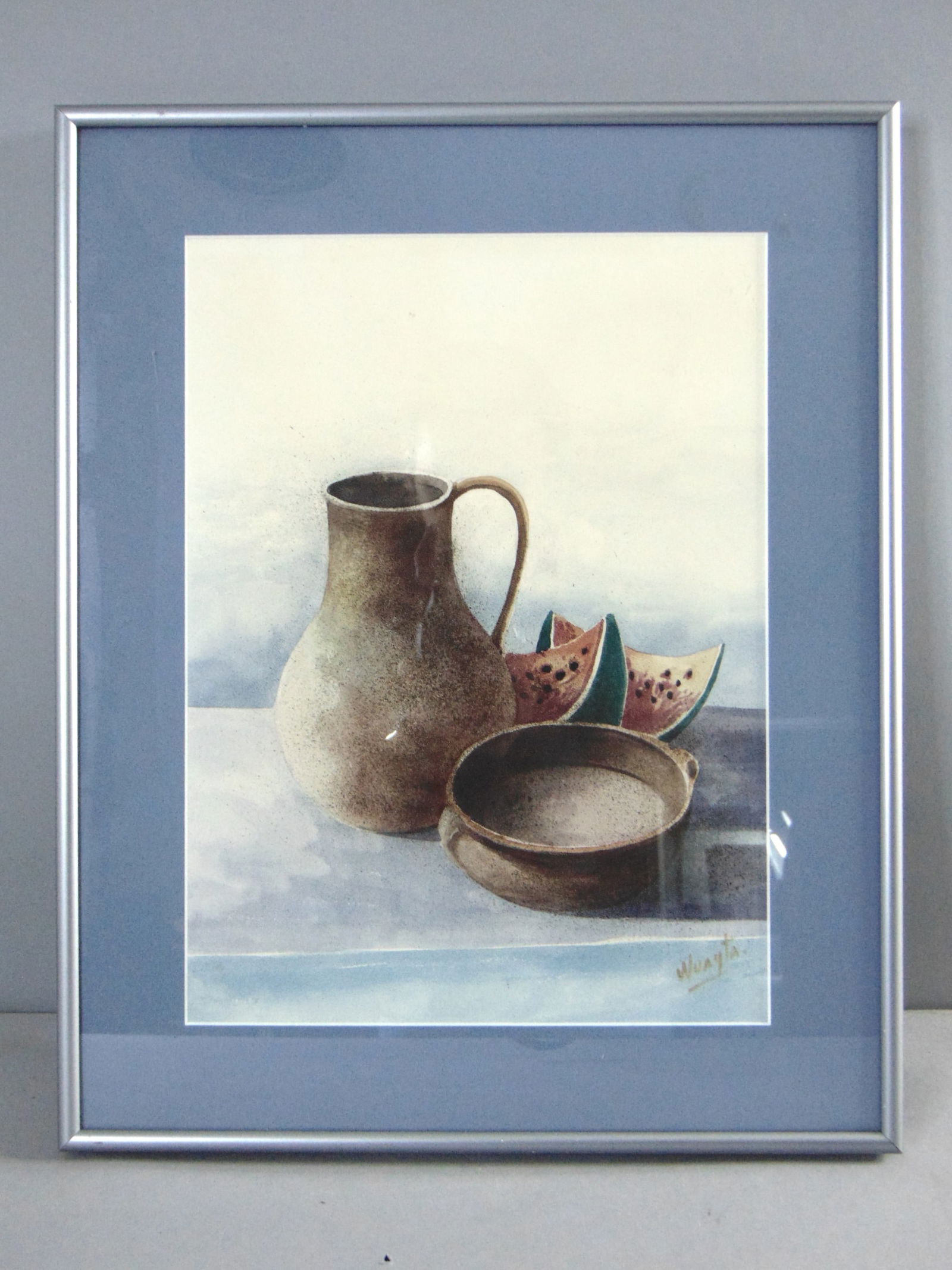 Vintage Artist Signed Framed Still Life Art Print (1 of 4)