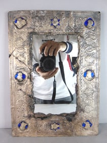 Vintage Antique Decorative Coin Silver Islamic Wall Mirror