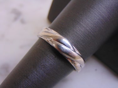 Womens Vintage Estate 14K White Gold Ring