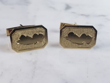 Mens Vintage Estate 14k Yellow Gold Cufflinks
