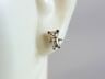 Womens Vintage Estate Sterling Silver Bear Earrings