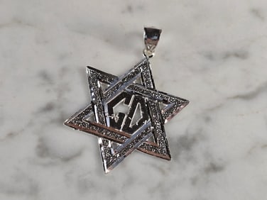 Sterling Silver Jewish Judaica Star of David Religious Pendant