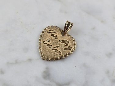 Womens Vintage 14k Gold Michael Anthony Sister Love Heart Pendant