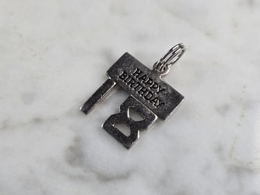 Womens Vintage Sterling Silver 18th Birthday Charm