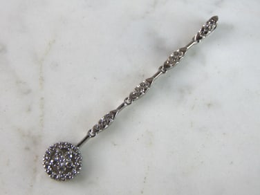 Womens Vintage Estate Sterling Silver CZ Pendant