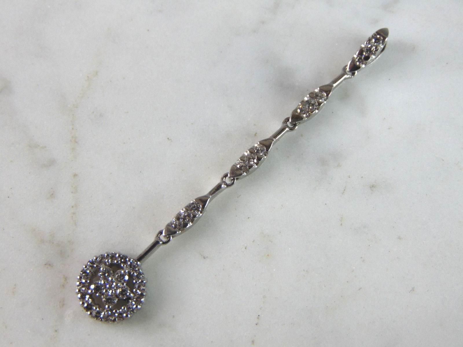 Womens Vintage Estate Sterling Silver CZ Pendant (1 of 2)
