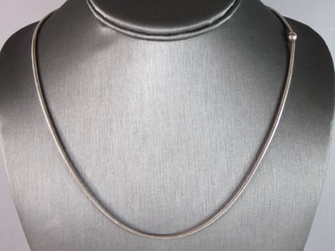 Womens Vintage Estate Sterling Silver Modernist Necklace