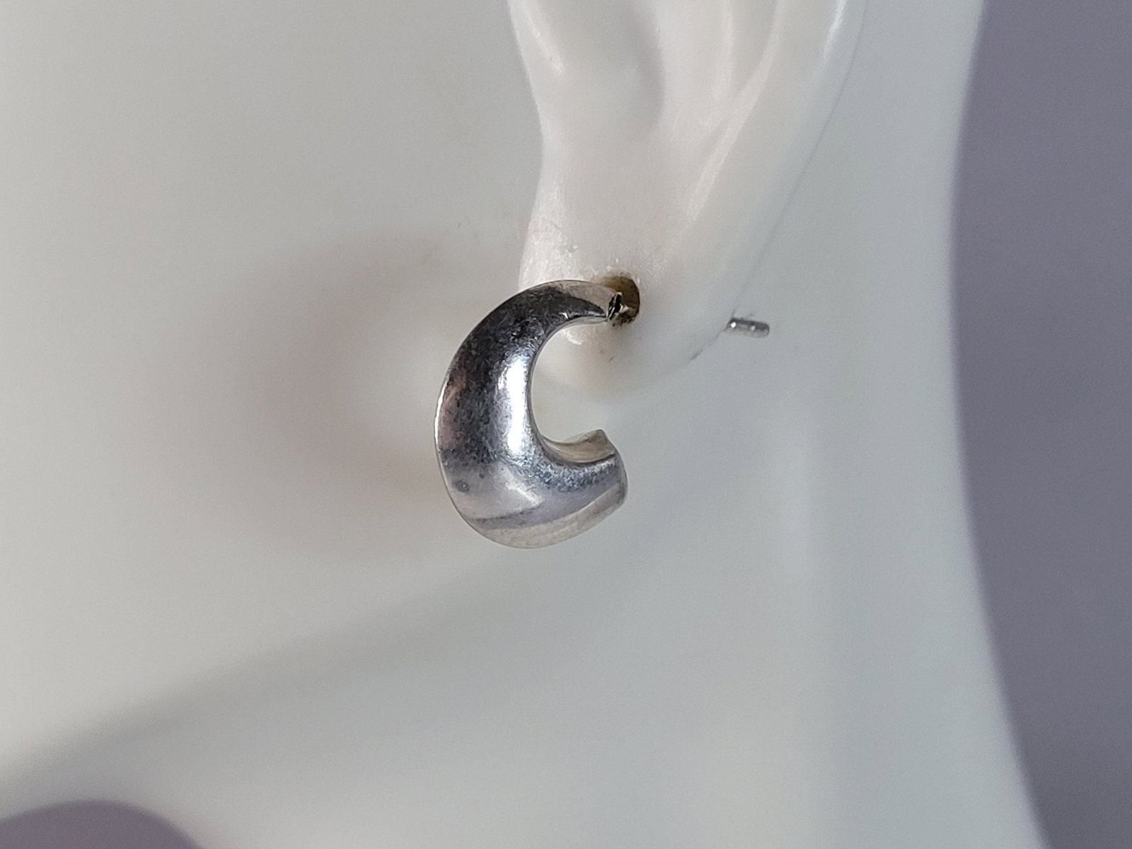 Sterling Silver Fashion Open Hoop Stick Earrings (1 of 3)