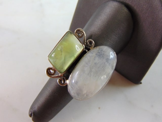 Womens Vintage Estate Sterling Silver Multi Stone Ring (1 of 4)