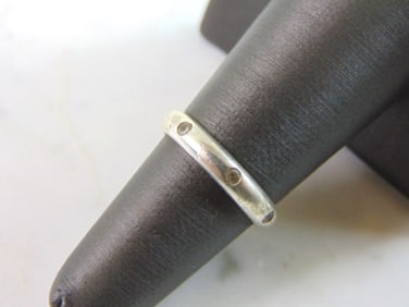 Womens Vintage Estate Sterling Silver CZ Ring