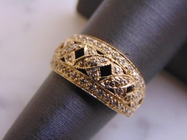 Women's Vintage Estate 14K Yellow Gold Diamond Ring