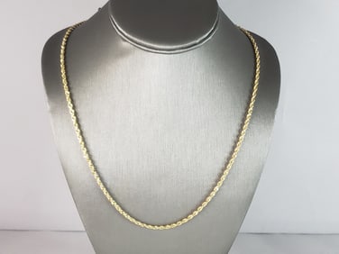 Vintage Estate Michael Anthony 14K Yellow Gold Rope Necklace