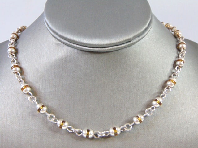 Womens Vintage Estate Sterling Silver Necklace (1 of 2)