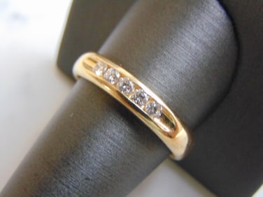 Mens Vintage Estate 14k Yellow Gold Diamond Ring