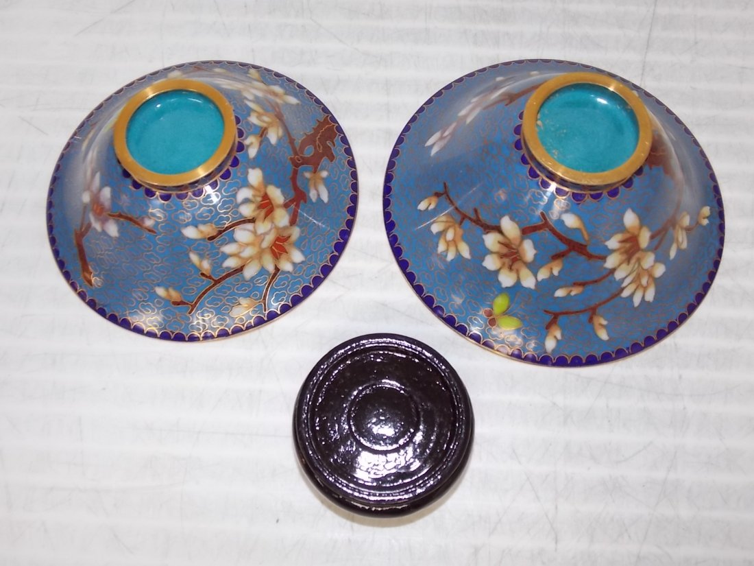 Chinese Asian Cloisonne Mini Rice Warmer W/ Gold - 5