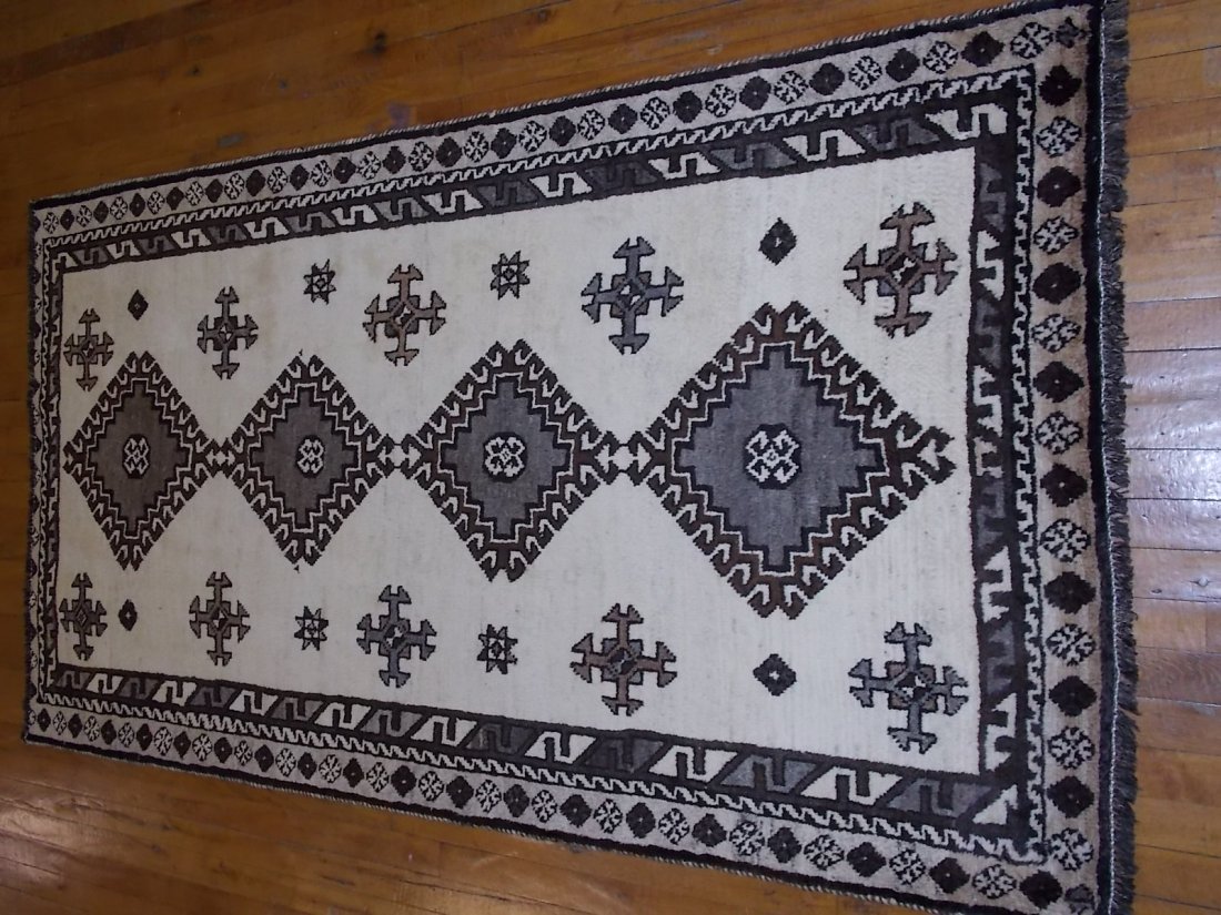 Handmade Semi Antique Persian Rug 3 X 6