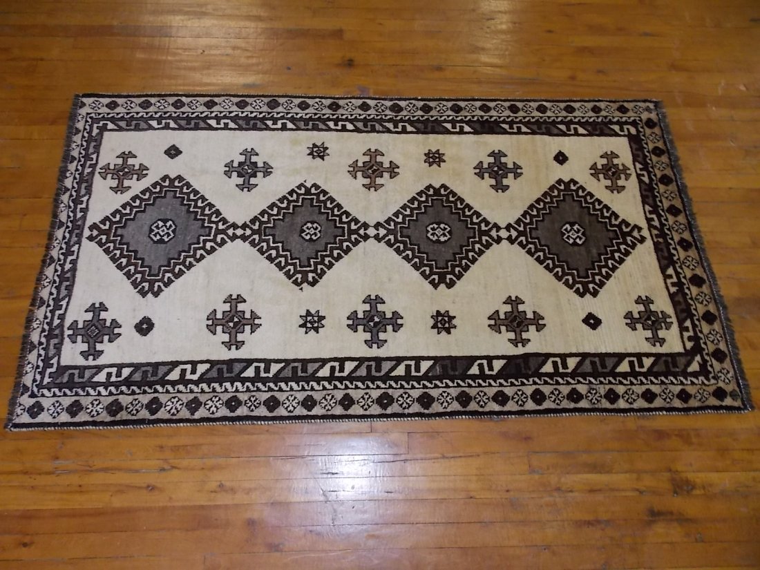 Handmade Semi Antique Persian Rug 3 X 6 - 3