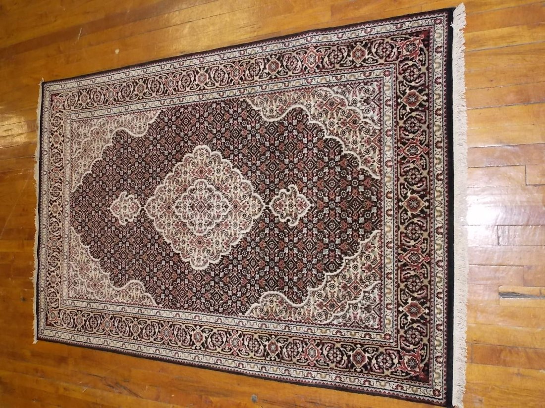 Handmade Indo Tabriz Rug 4 X 6
