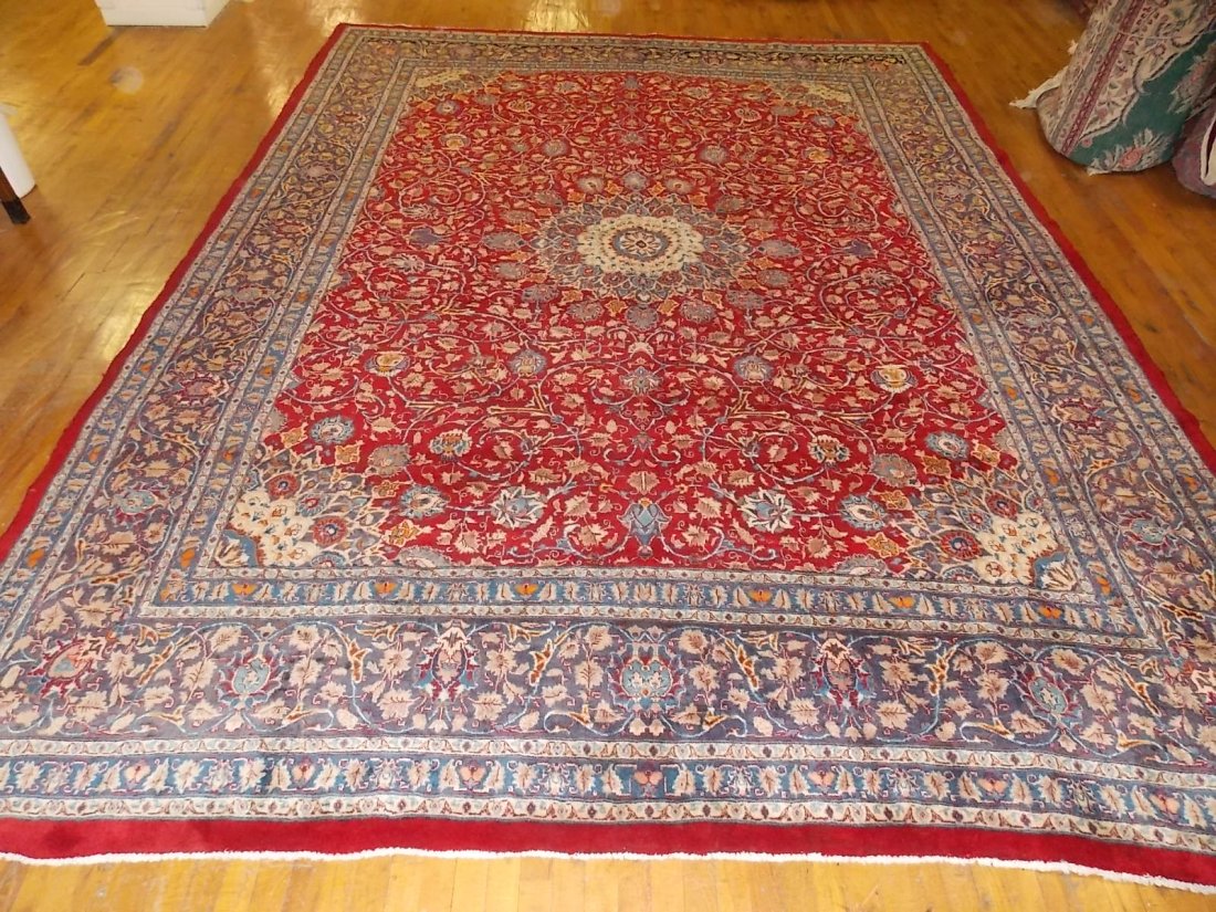 Handmade Meshed Persian Semi Antique Rug 10 X12