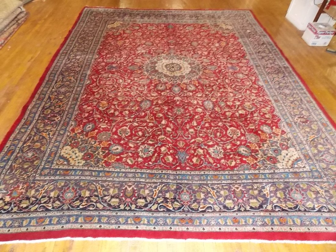 Handmade Meshed Persian Semi Antique Rug 10 X12 - 2