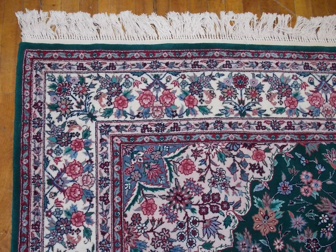 Decorative Pak Persian Rug 6 X 9 Green/ Ivory - 5