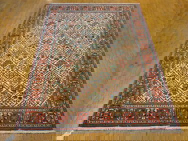 Vintage Estate Decorative Handmade Meymeh Rug