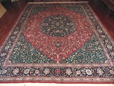 Vintage Estate Semi-Antique Handmade Middle Eastern Rug